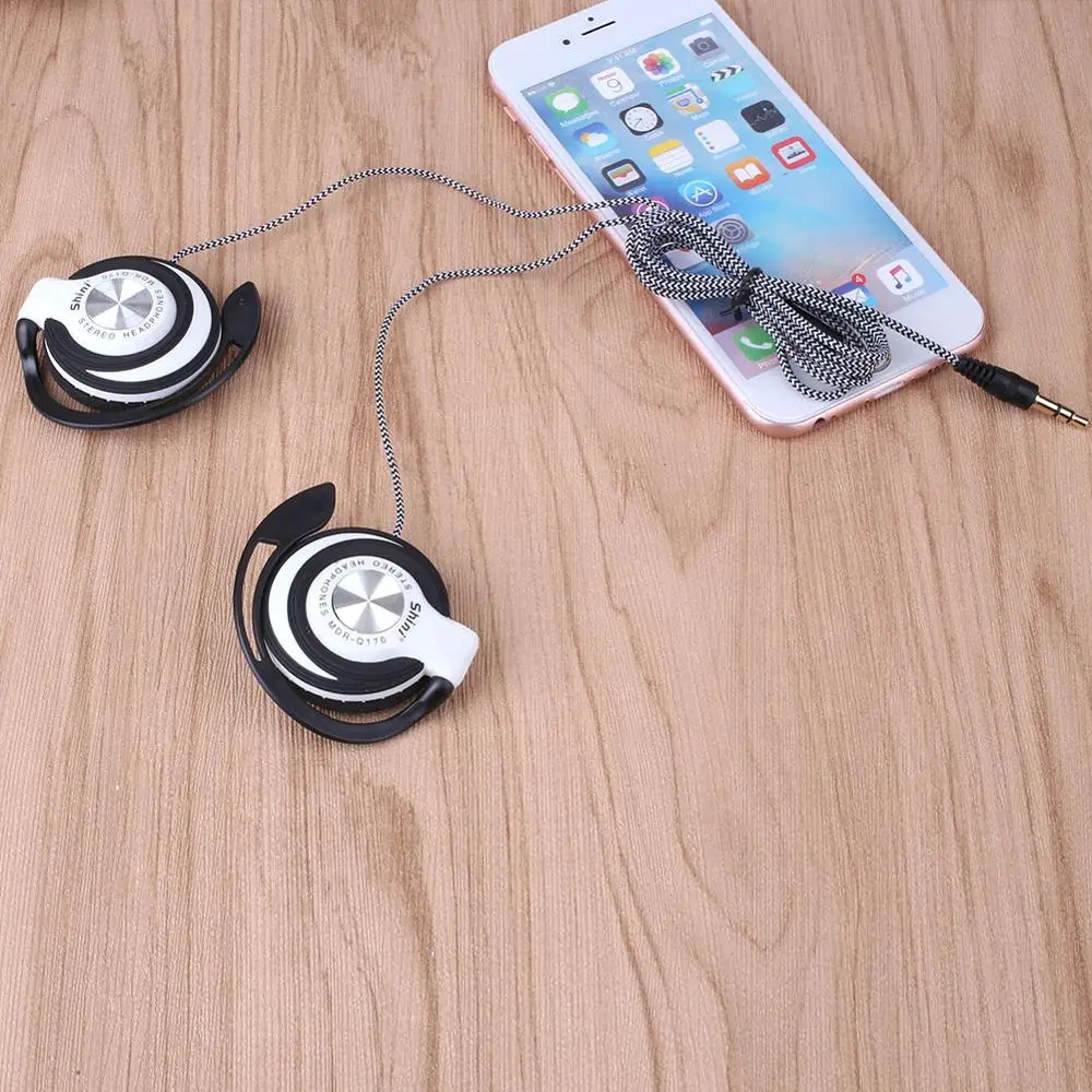Sport Wired Headset Earphones Clip On Ear Sport Headphones EarHook Earphone For Mp3 Computer Mobile Phone - ANKUX.COM