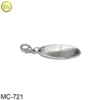 Custom oval shaped blank logo metal keychain tag/round shaped key chains