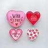 Unique Design Valentine Wedding Supply Refrigerator Magnets Heart Shape Crystal Glass Fridge Magnet Souvenir