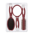 gift box paddle brush plastic hair brush set