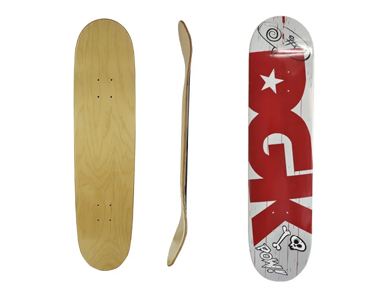 DGK Brand Canadian Maple Skateboard Decks In 7.5", Customized Skate