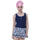 Wholesale Girl Child Swimwear Dress Print One Piece Swimsuit for Kids