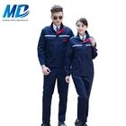 Navy Blue Gas Station Coverall Uniform Resistant Garment Safety Workwear