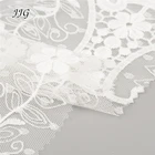 Hot sale soft white luxury 100 polyester sexy wedding dress lace mesh tulle embroidery