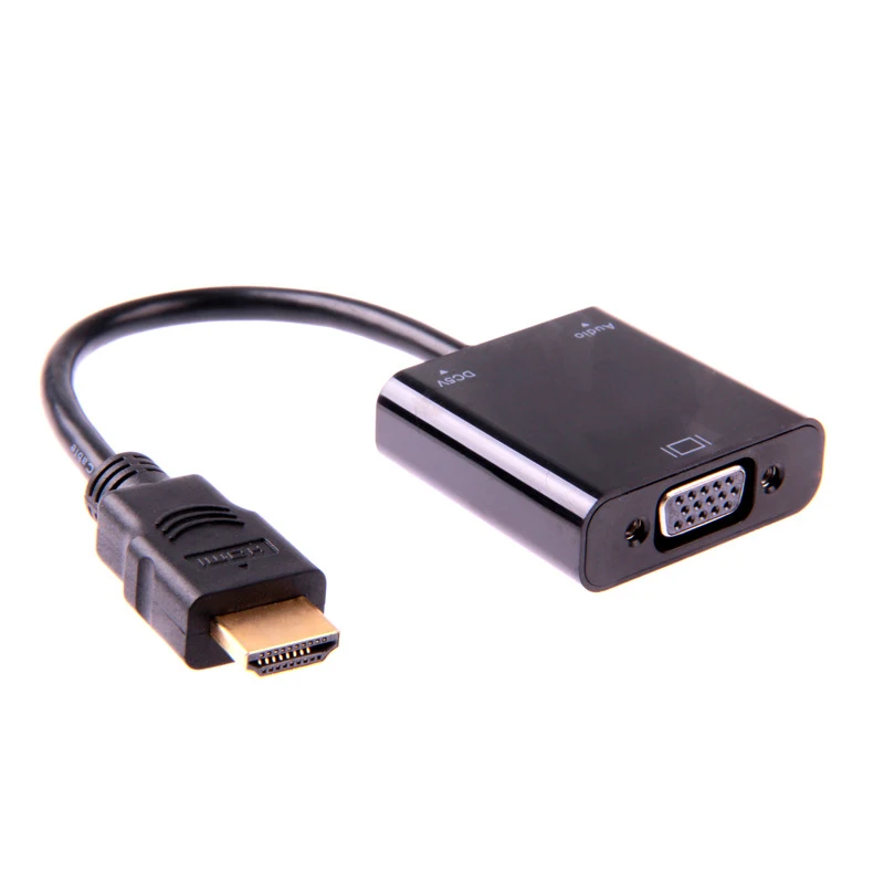 Factory 1080p HDMI to Vga with audio micro usb cable converter - ANKUX.COM