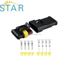 Automobile Waterproof Electronic PBT/PA66 Wire Connector 4 Pin Way Amp Plug