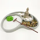 Resin Resin Zen Garden Fengshui Indoor Zen Garden Resin Peaceful Zen Style Mini Zen Garden