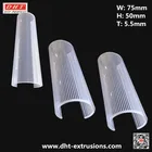 Clear with white line plastic acrylic thicker lamp shade for led light