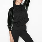 Hoodie Custom Color Combination Hoodie Jumper Woman Hooded Sweatshirt Luxury Seamless Spliced Velvet Velour Pullover