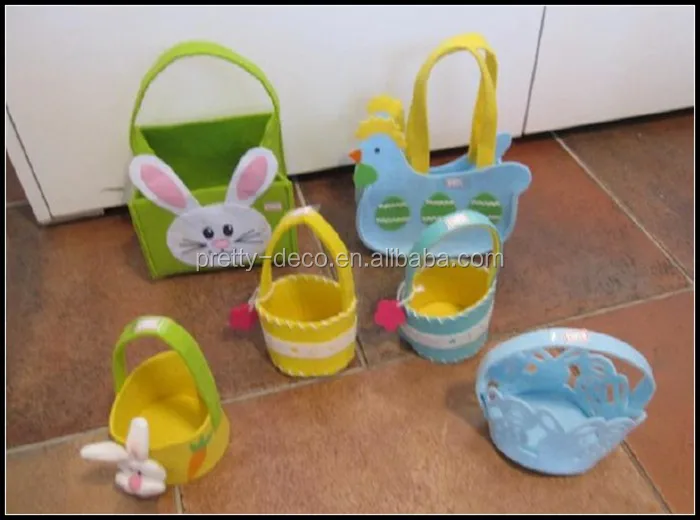 new bunny style felt easter basket for easter egg