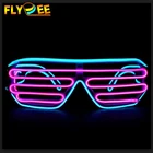 Neon Trippy Wild crazy lighting glasses shades Red colour goggles el wire glasses with inverter