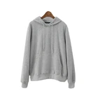 Promotion Custom Printed Winder Warm Pullover Thin Mens Cotton With Hood Gray Strings Hoodie