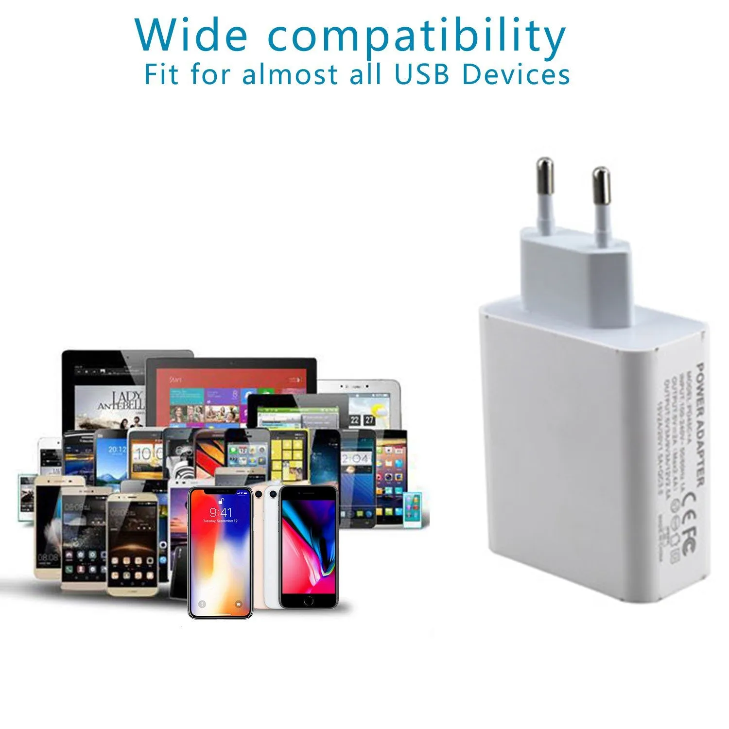 Pd 60w QC 3.0 Adaptor 20V Travel Portable Power Type-C Wall Plug 5v 3a Eu Usb C Charger 65w