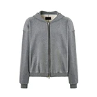 DiZNEW Custom 100% Cotton Grey Men French Terry Blank Hoodie