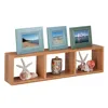 Bamboo Triple Cube Wall Shelf with Mounting Hardware