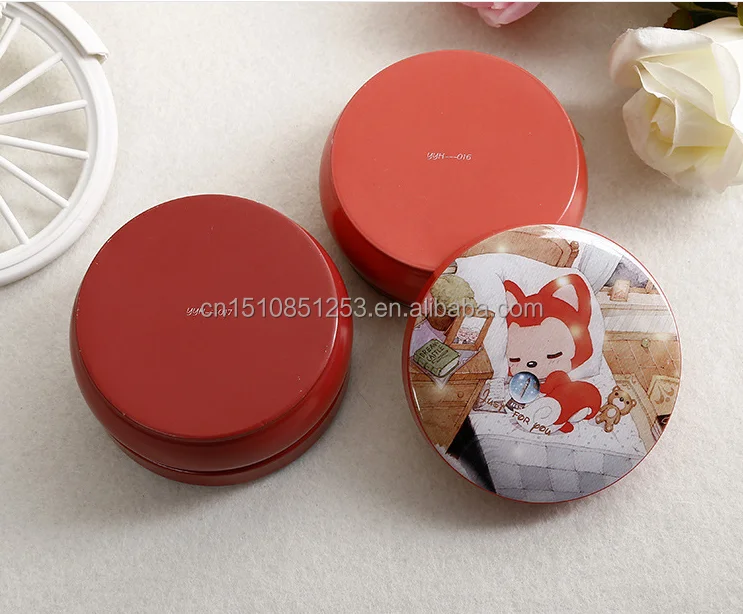 cheap wholesale round shaped christmas gift biscuit tin box