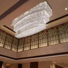 Customization Hotel Large LED Crystal Chandelier For Wedding Centerpieces