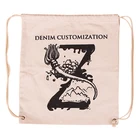 Wholesale Logo Printed Cotton Canvas Drawstring bags