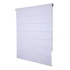 Grey striola roman shades horizontal curtain jalousie windows printed blinds