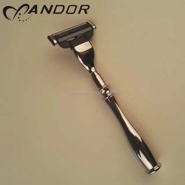 andor custom logo alluminum handle shaving razor 5 blades fusion