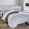 Satin Stripe white 100% cotton bed sheet set for Hilton hotel