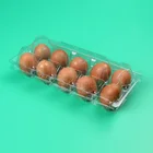 Clamshell 4 6 8 10 12 Compartment Disposable Plastic Egg Tray Egg Container