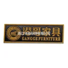 Custom Metal Brass Texture Brushed Gold Metal Plate Engraved Logo Metal Strips For Crafts