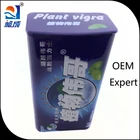 Plant vigra male enhancement pills box empty tin container with hinge
