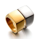 Titanium Jewelry Factory Simple Design Stainless Steel Rings Plain Gold Silver Men's Fashion Custom Ring Blank