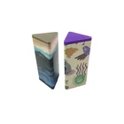 Custom printing triangle tea tin box gift packing tin box Metal Package box
