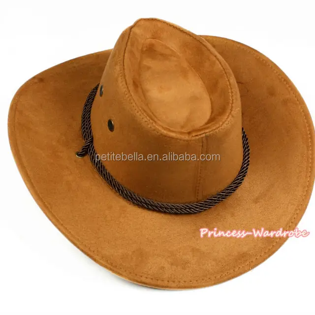 light brown ropes western cowboy cowgirl hat brim cap party