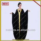 Fashionable silks and satins balck women abaya KDTE012-1