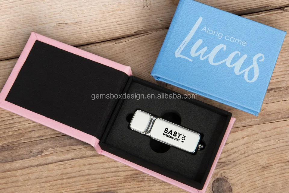 linen fabric cover wedding party usb key gift box