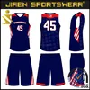top quality polyester basketball uniform euro basketball jersey uniform design color blue