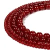 Elite 37-39Pcs 10mm Grade A Gorgeous Red Smooth Polish Natural Agate Round Loose Beads For Jewelry Making