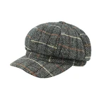 Men's Classic 8 Panel Wool Blend Newsboy curve Brim Collection Hat