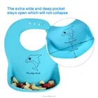 Hot Sale BPA Free Baby Teether Bib,Silicone Bib Bulk,Blue Baby Bib For Boy