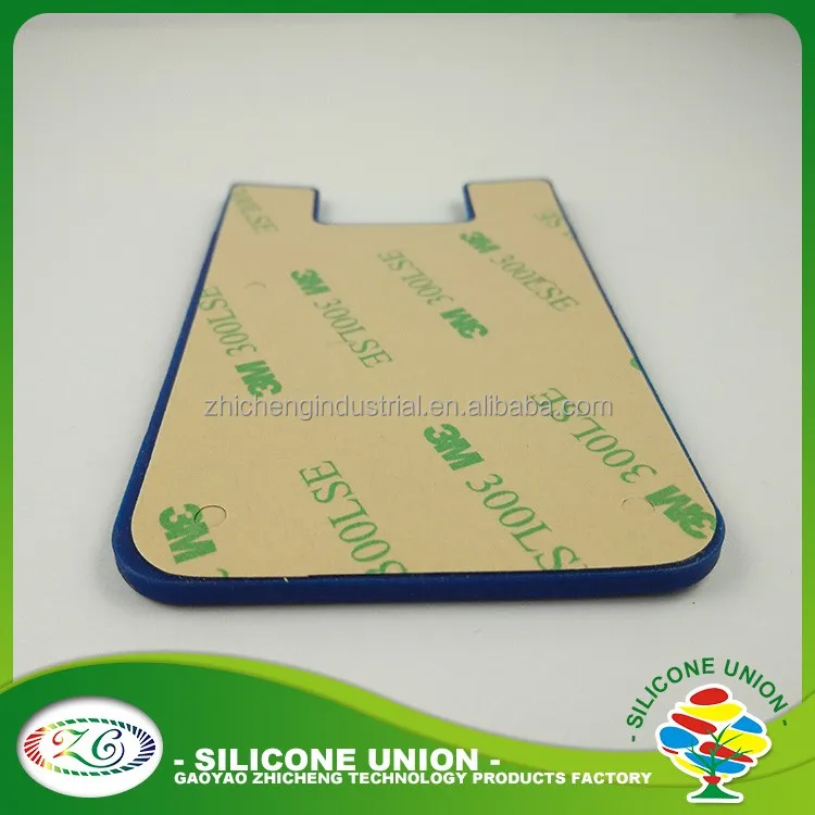 custom print high quality 3m adhesive silicone smart wallet