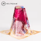 2017 Hot Sell Wholesale Custom 100% Polyester Silk Feel Scarf