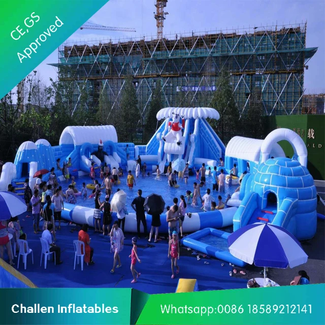 outdoor giant inflatable games pvc ice world inflatalbe bouncer