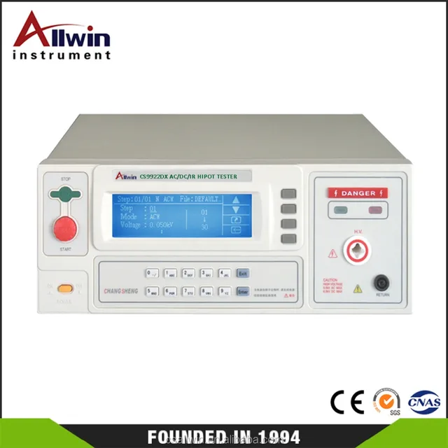 hipot analyzer 5kv ac 6kv dc withstand insulation resistance