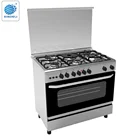 Elegant 4 burners and 1 hotplate freestanding gas oven with auto ignition