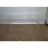 2021501104 Vintage Mid Century Lucite Acrylic Etched Design Coffee Table Bench