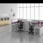2016 hot sale modern design luxury glass office workstation, 4 person office workstation/office furniture