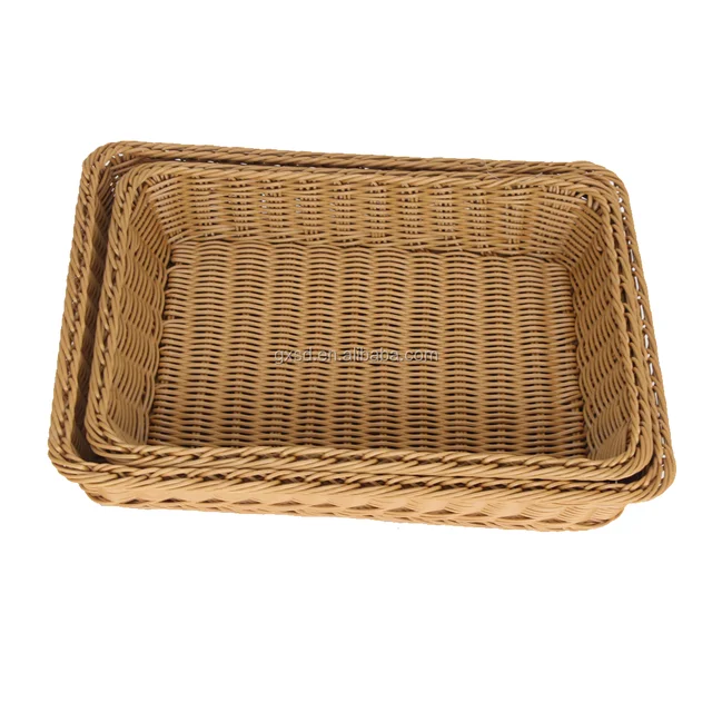 restaurant equipment with pretty pe plastic rattan food basket
