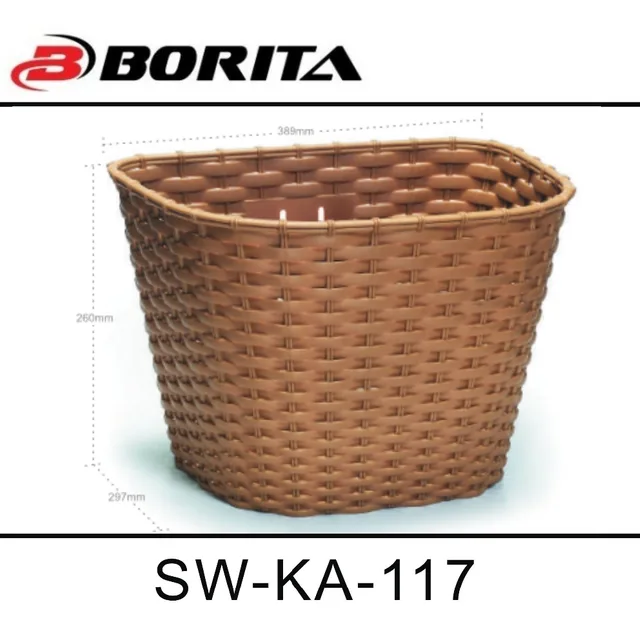 brown bicycle basket