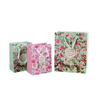 White card coated gift paper bag fashion clothing handbag wedding jewelry packaging bag