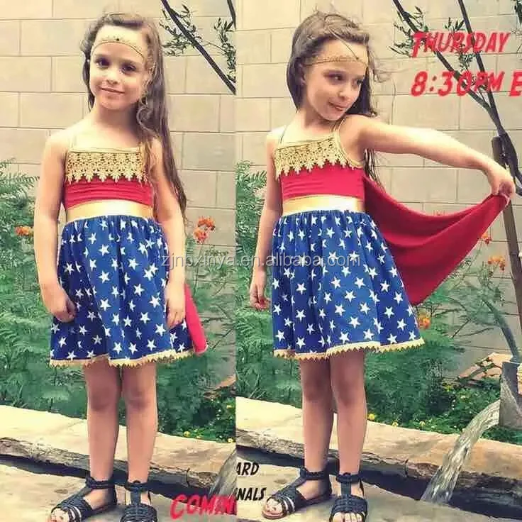 Kızlar merak kadın Diana bebek kız giysileri Cosplay noel Supergirl kostüm cadılar bayramı partisi için