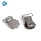Customize Men Round Suspender Adjustable Clip Stainless Steel Round Metal Suspender Pacifier Clips