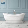 Cheap wholesale price freestanding white marble stone bath tub bathtub